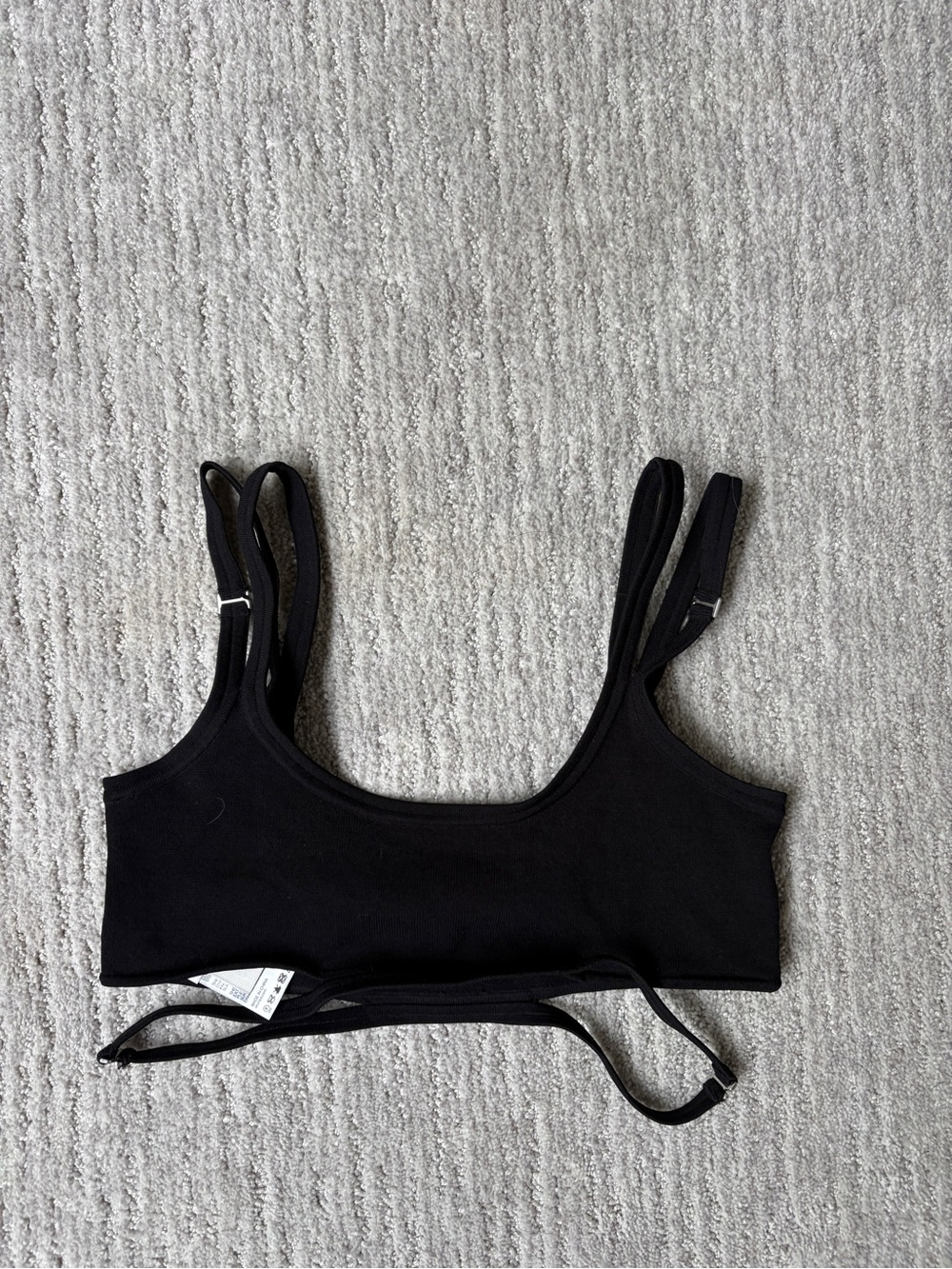 Black Dion Lee Scoop Neck Bralette